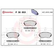 BREMBO Brake pad set P 30 053 - Brake Pads
