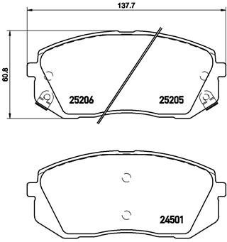 BREMBO Brake pad set P 30 056X - Brake Pads