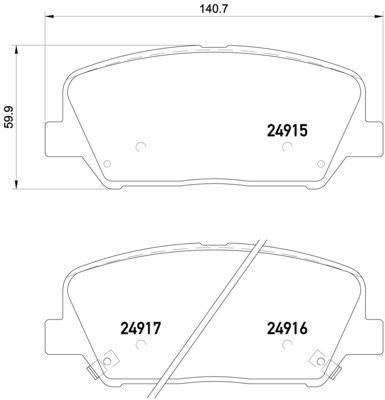 BREMBO Brake pad set P 30 065X - Brake Pads