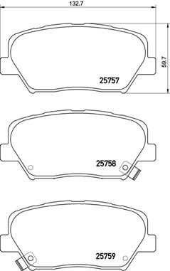 BREMBO Brake pads P 30 070X - Brake Pads