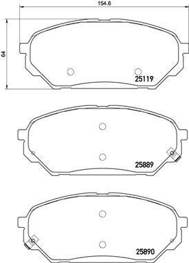 BREMBO Brake pad set P 30 071 - Brake Pads
