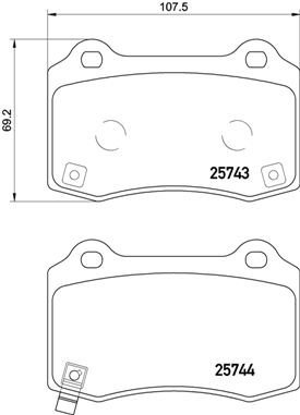 BREMBO Brake pad set P 30 074 - Brake Pads