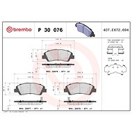 BREMBO Brake pad set P 30 076 - Brake Pads