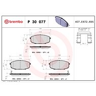 BREMBO Brake pad set P 30 077 - Brake Pads