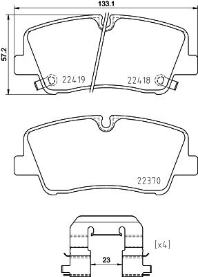 BREMBO Brake pad set P 30 089 - Brake Pads