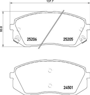 BREMBO Brake pad set P 30 093X - Brake Pads