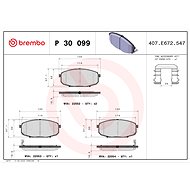 BREMBO Brake pad set P 30 099 - Brake Pads