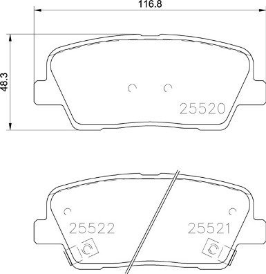BREMBO Brake pad set P 30 104 - Brake Pads