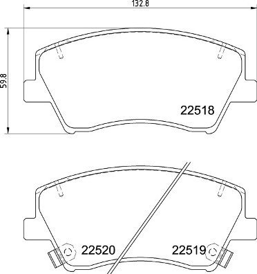 BREMBO Brake pad set P 30 107 - Brake Pads
