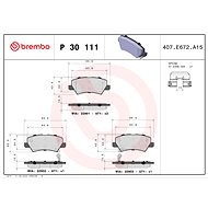 BREMBO Brake pad set P 30 111 - Brake Pads