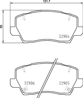 BREMBO Brake pad set P 30 114 - Brake Pads