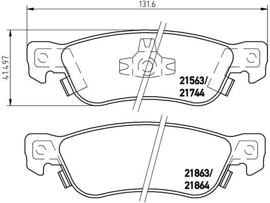 BREMBO Brake pad set P 34 003 - Brake Pads