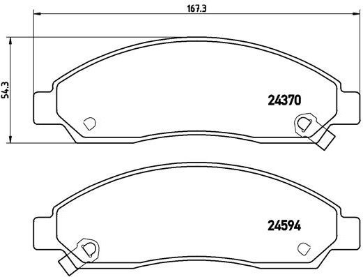 BREMBO Brake pad set P 34 005 - Brake Pads