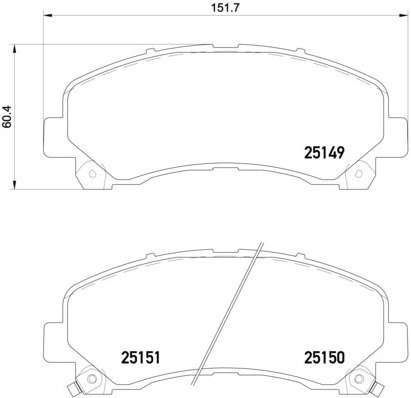 BREMBO Brake pad set P 34 007 - Brake Pads