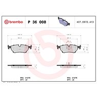 BREMBO Brake pad set P 36 008 - Brake Pads