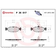BREMBO Brake pad set P 36 017 - Brake Pads