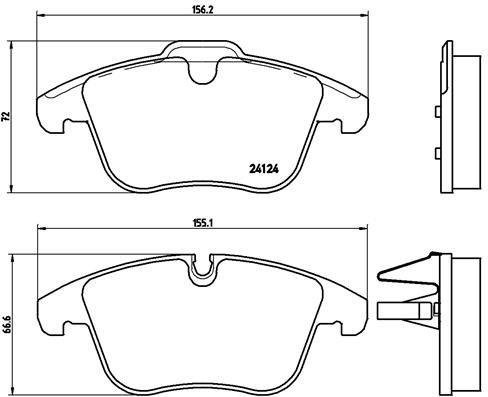 BREMBO Brake pad set P 36 022 - Brake Pads