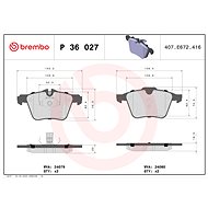 BREMBO Brake pad set P 36 027 - Brake Pads