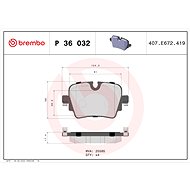 BREMBO Brake pad set P 36 032 - Brake Pads