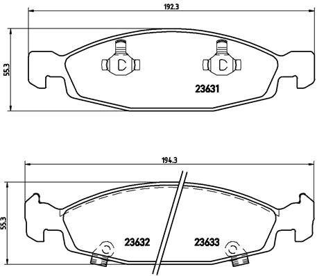 BREMBO Brake pad set P 37 005 - Brake Pads