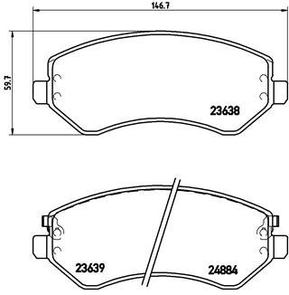 BREMBO Brake pad set P 37 007 - Brake Pads