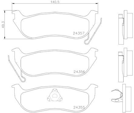 BREMBO Brake pad set P 37 009 - Brake Pads