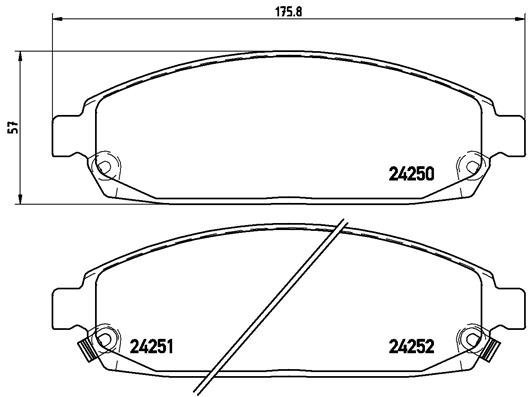 BREMBO Brake pad set P 37 010 - Brake Pads