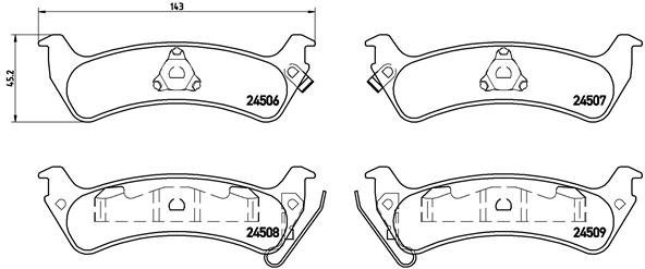 BREMBO Brake pad set P 37 012 - Brake Pads