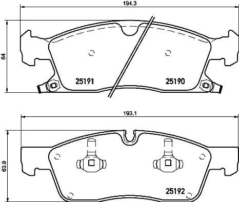 BREMBO Brake pad set P 37 015 - Brake Pads