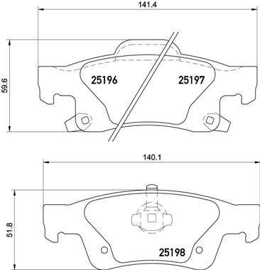 BREMBO Brake pad set P 37 016 - Brake Pads