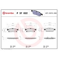 BREMBO Brake pad set P 37 022 - Brake Pads