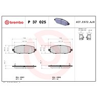 BREMBO Brake pads P 37 025 - Brake Pads