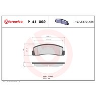 BREMBO Brake pad set P 41 002 - Brake Pads