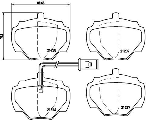 BREMBO Brake pad set P 44 003 - Brake Pads