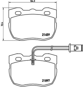 BREMBO Brake pad set P 44 004 - Brake Pads