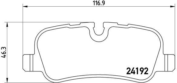 BREMBO Brake pad set P 44 019 - Brake Pads