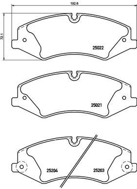 BREMBO Brake pad set P 44 022 - Brake Pads