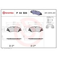 BREMBO Brake pad set P 44 024 - Brake Pads