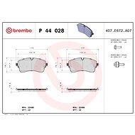 BREMBO Brake pad set P 44 028 - Brake Pads