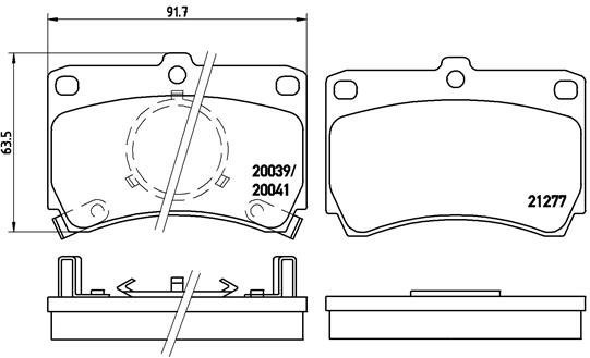 BREMBO Brake pad set P 49 007 - Brake Pads