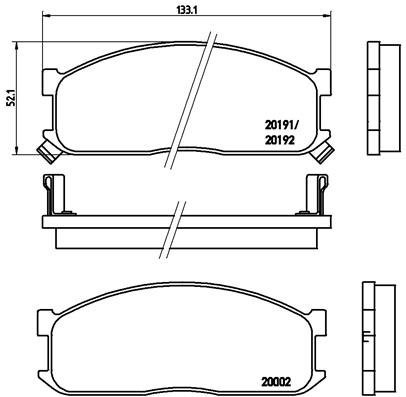 BREMBO Brake pad set P 49 010 - Brake Pads