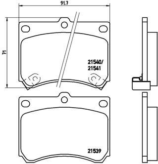 BREMBO Brake pad set P 49 011 - Brake Pads