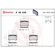 BREMBO Brake pad set P 49 016 - Brake Pads