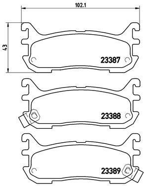 BREMBO Brake pad set P 49 021 - Brake Pads
