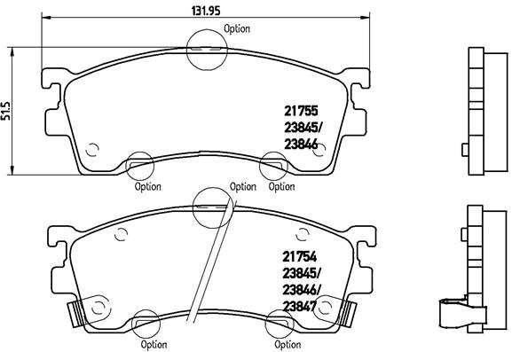 BREMBO Brake pad set P 49 023 - Brake Pads