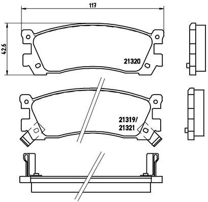 BREMBO Brake pad set P 49 025 - Brake Pads