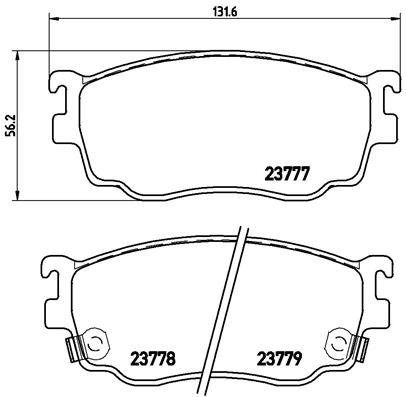 BREMBO Brake pad set P 49 026 - Brake Pads