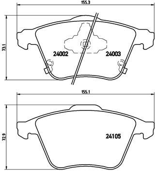 BREMBO Brake pad set P 49 038 - Brake Pads