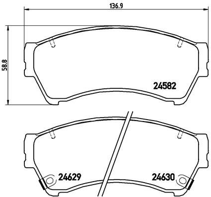 BREMBO Brake pad set P 49 039 - Brake Pads