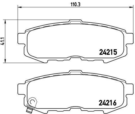 BREMBO Brake pad set P 49 042 - Brake Pads